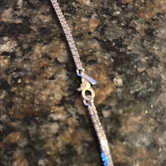 Monet Silver tone box Chain Necklace 32 inches - Picture 3 of 3